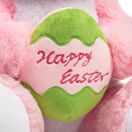 35cm Soft Pink Plush Rabbit Toy Bunny Easter Stuffed Animals with Easter Egg