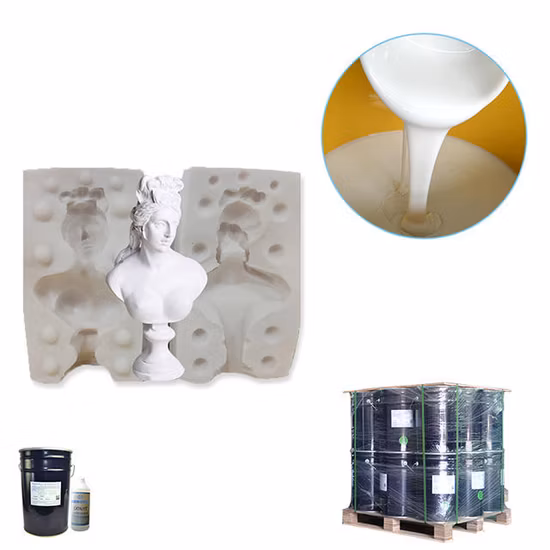 Muestra gratis de caucho de silicona, molde transparente de caucho de silicona para hacer manualidades, materia prima de caucho de silicona líquida RTV2