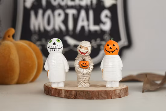 Nueva llegada artesanía de Halloween gato de Halloween calabaza decoración de mesa Decoración