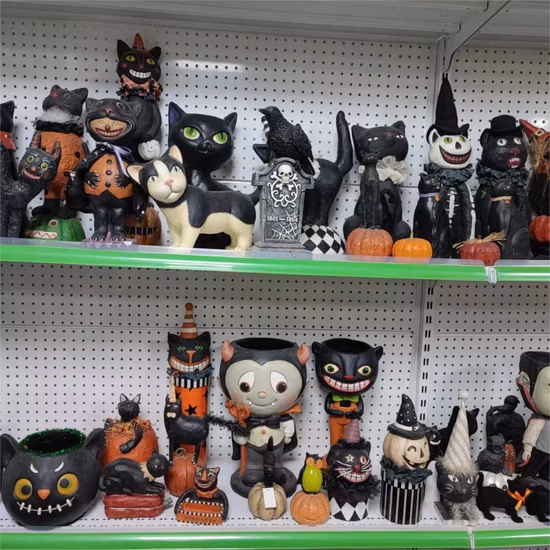 Decoración de Halloween de calabazas de resina artesanal de poliresina