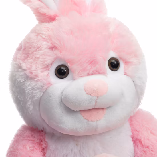Conejo de peluche rosa suave de 35cm, conejito de juguete, peluches de Pascua con huevo de Pascua